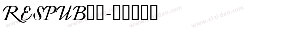 RESPUB__字体转换