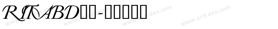 RITABD__字体转换