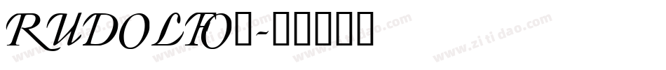 RUDOLFO_字体转换