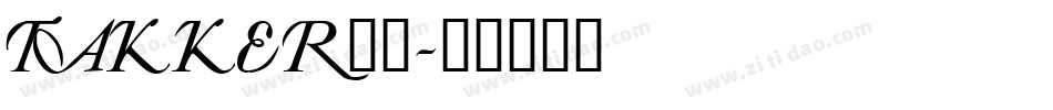 TAKKER__字体转换
