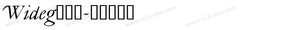 Wideg___字体转换