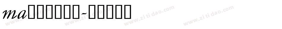 ma______字体转换