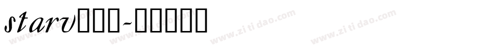 starv___字体转换