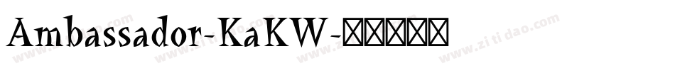 Ambassador-KaKW字体转换
