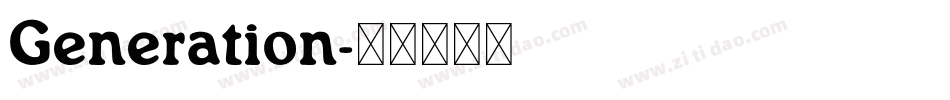 Generation字体转换