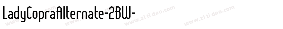 LadyCopraAlternate-2BW字体转换