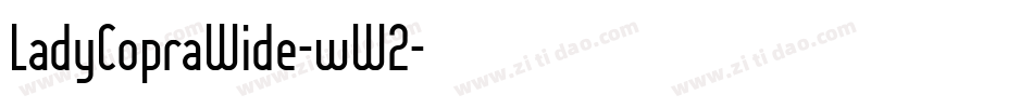 LadyCopraWide-wW2字体转换