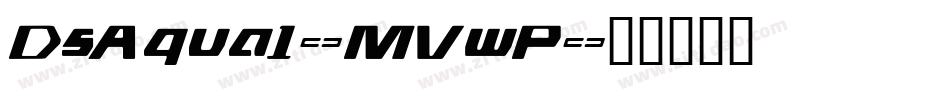 DsAqua1-MVwP字体转换