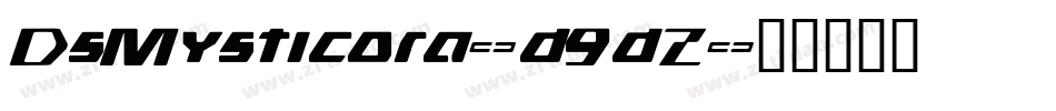 DsMysticora-d9dZ字体转换