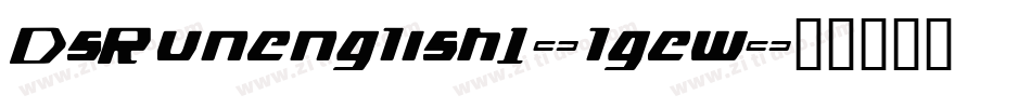 DsRunenglish1-lgew字体转换