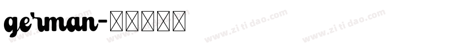 german字体转换