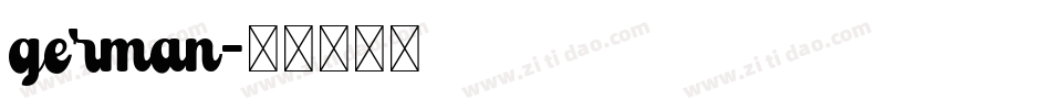 german字体转换