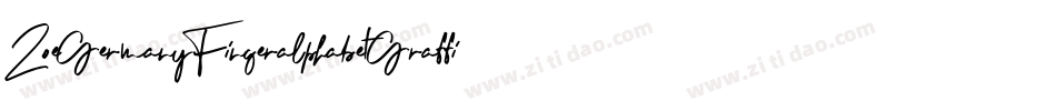 ZoeGermanyFingeralphabetGraffiti-2vwW字体转换