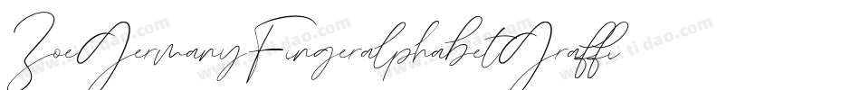 ZoeGermanyFingeralphabetGraffiti-2vwW字体转换