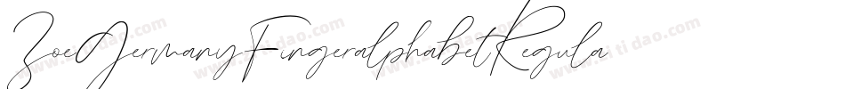 ZoeGermanyFingeralphabetRegular-mpvP字体转换