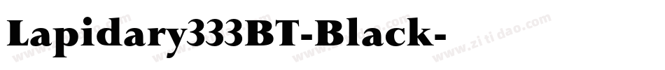Lapidary333BT-Black字体转换