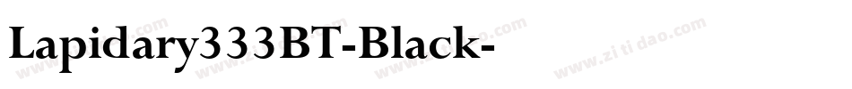 Lapidary333BT-Black字体转换