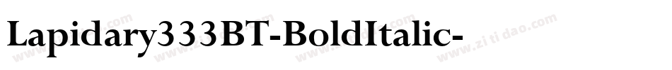 Lapidary333BT-BoldItalic字体转换