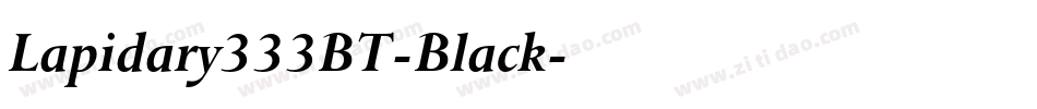 Lapidary333BT-Black字体转换