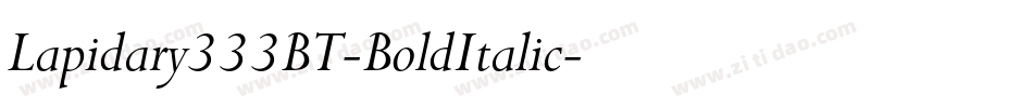 Lapidary333BT-BoldItalic字体转换