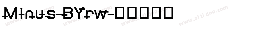 Minus-BYrw字体转换