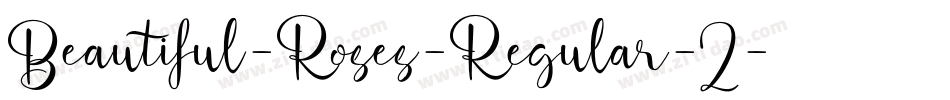 Beautiful-Roses-Regular-2字体转换