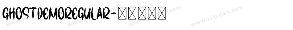 GhostDemoRegular字体转换