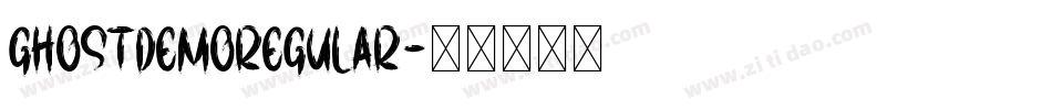 GhostDemoRegular字体转换
