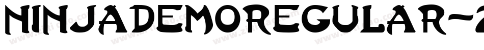 NinjaDemoRegular-2Xx8字体转换