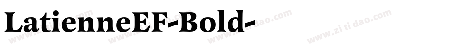 LatienneEF-Bold字体转换