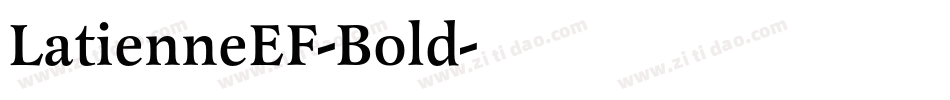 LatienneEF-Bold字体转换