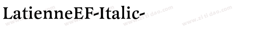 LatienneEF-Italic字体转换