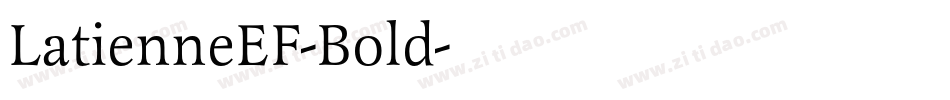 LatienneEF-Bold字体转换