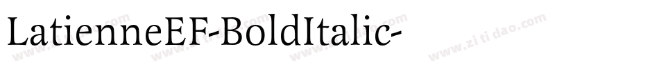 LatienneEF-BoldItalic字体转换