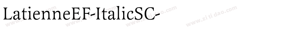 LatienneEF-ItalicSC字体转换