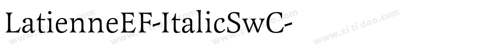 LatienneEF-ItalicSwC字体转换