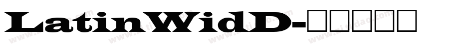 LatinWidD字体转换