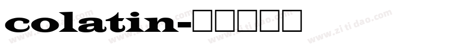 colatin字体转换