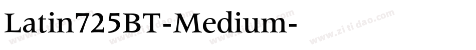 Latin725BT-Medium字体转换