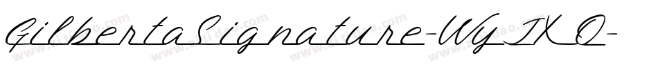 GilbertaSignature-WyJXO字体转换