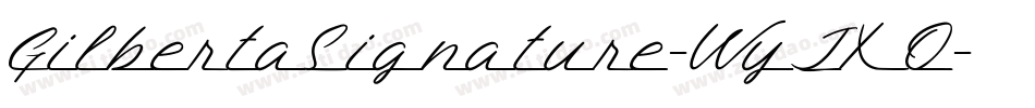 GilbertaSignature-WyJXO字体转换