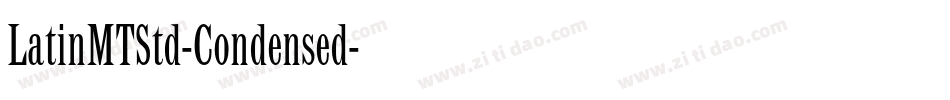 LatinMTStd-Condensed字体转换