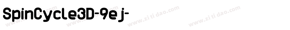 SpinCycle3D-9ej字体转换