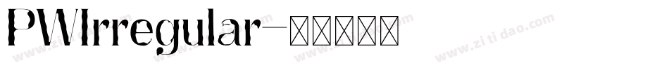 PWIrregular字体转换