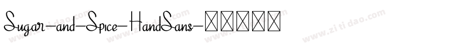 Sugar-and-Spice-HandSans字体转换