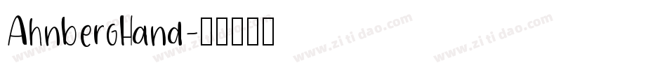 AhnbergHand字体转换
