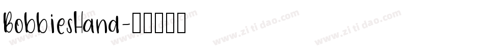BobbiesHand字体转换