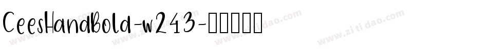 CeesHandBold-w243字体转换
