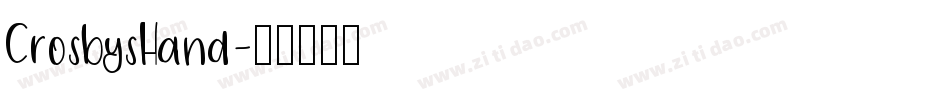 CrosbysHand字体转换
