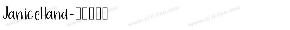 JaniceHand字体转换